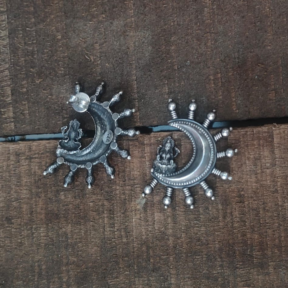 Silver 92.5 Oxidized Earring-0252