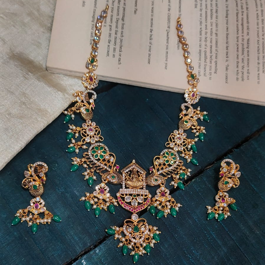 Silver 925  Necklace With Earring-2079