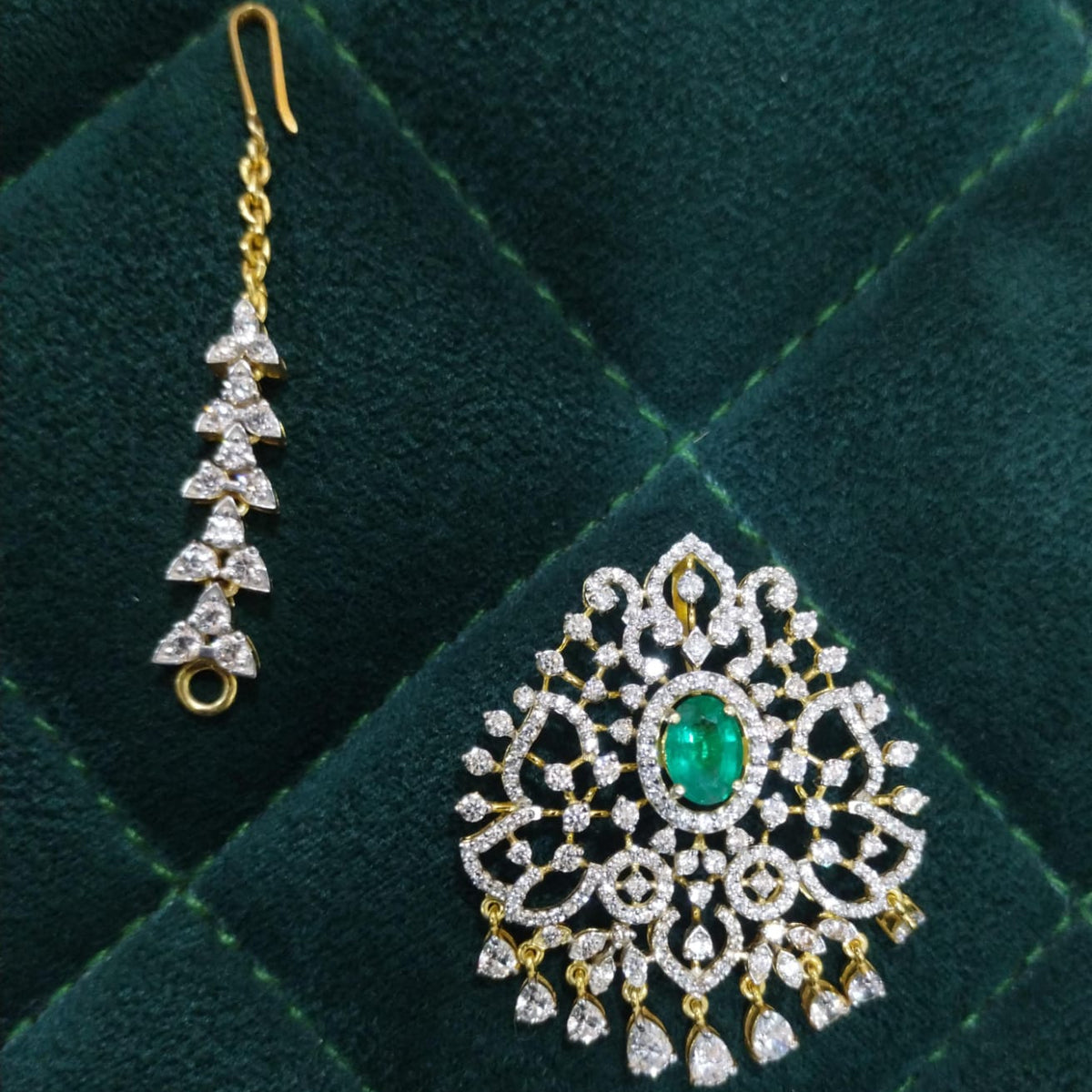 Silver 92.5 Diamond Look Tikka-2016
