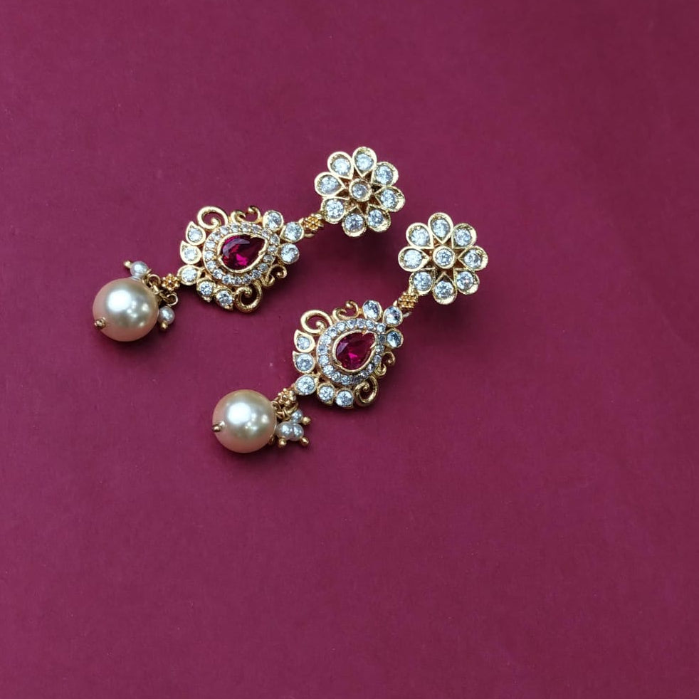 Silver 92.5 Necklace With Earring-2157