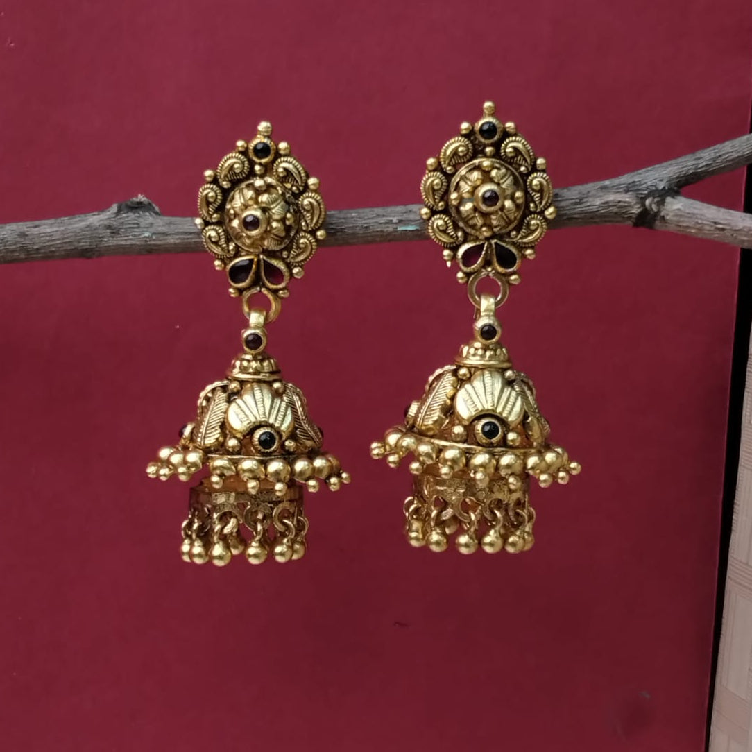 Silver 92.5 Nakshi Jhumka-0317