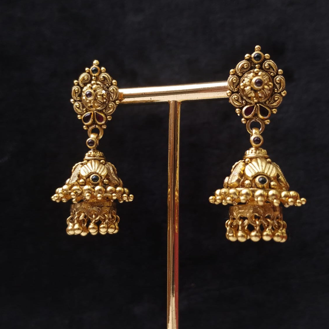 Silver 92.5 Nakshi Jhumka-0317