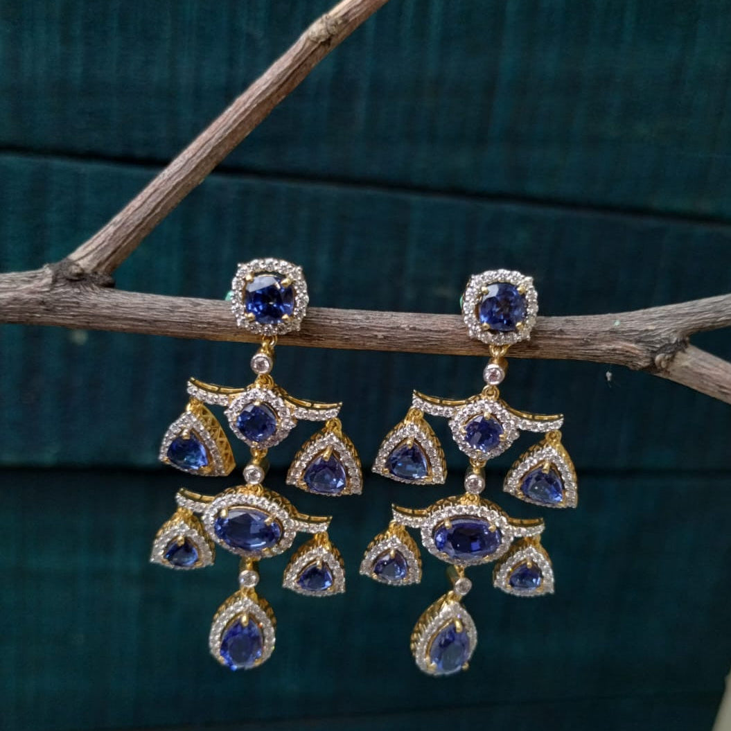 Silver 92.5 Diamond Look Earrings-0296