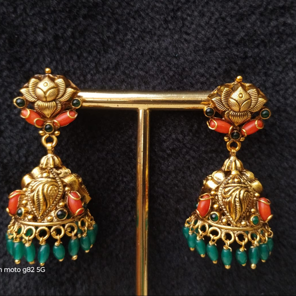 Silver 92.5 Nakshi Jhumka-0319