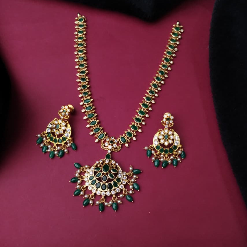 Silver 925  Necklace With Earring-2109