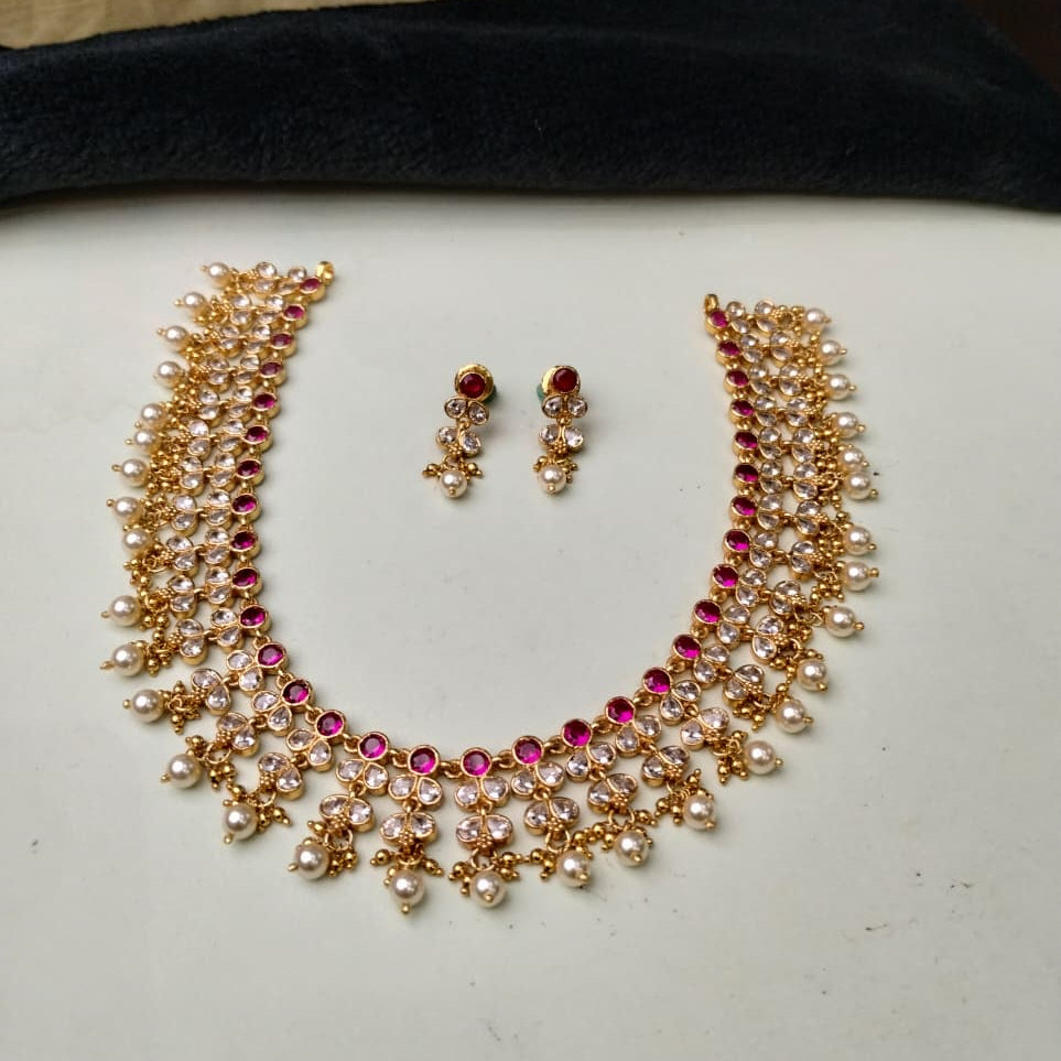 Silver 925  Necklace With Earring-2058