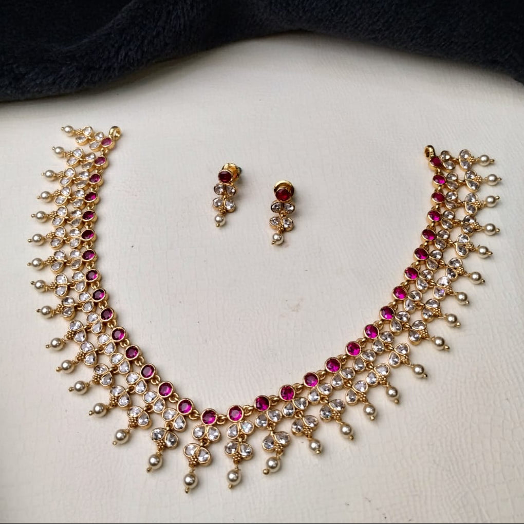 Silver 925  Necklace With Earring-2059