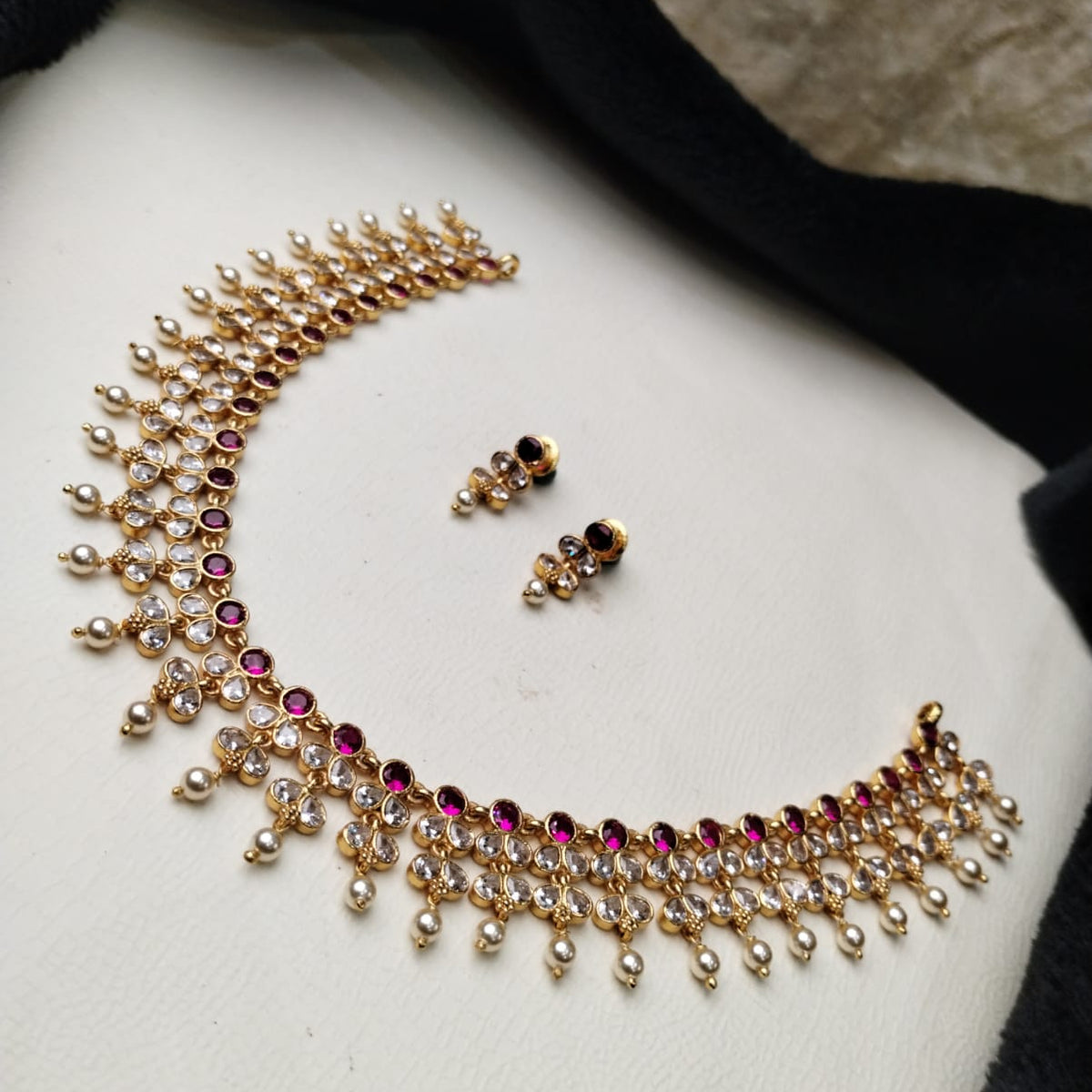 Silver 925  Necklace With Earring-2059