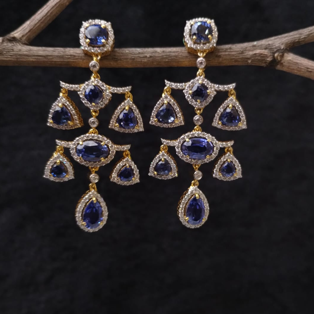 Silver 92.5 Diamond Look Earrings-0296