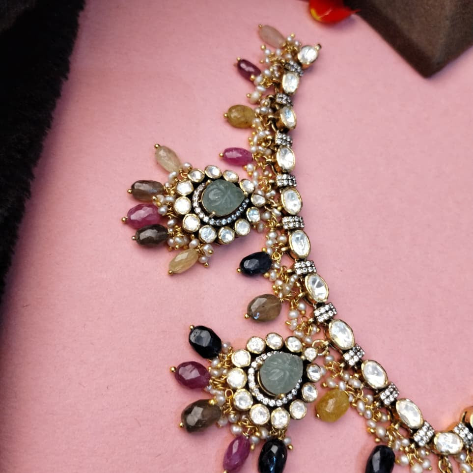Silver 92.5 Necklace With Earring-2142