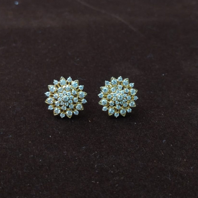 Silver 92.5 Diamond Look EarStud-2047