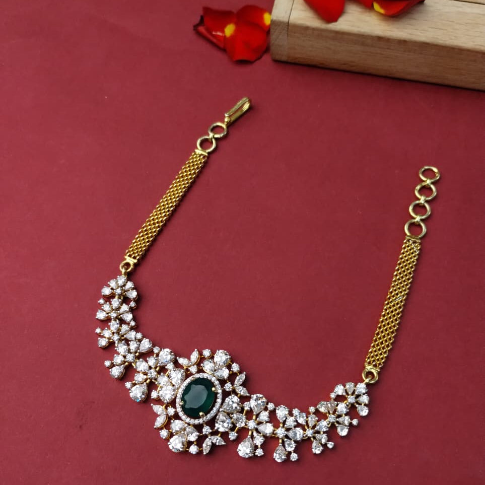 Silver 92.5 Diamond Look Choker-5427