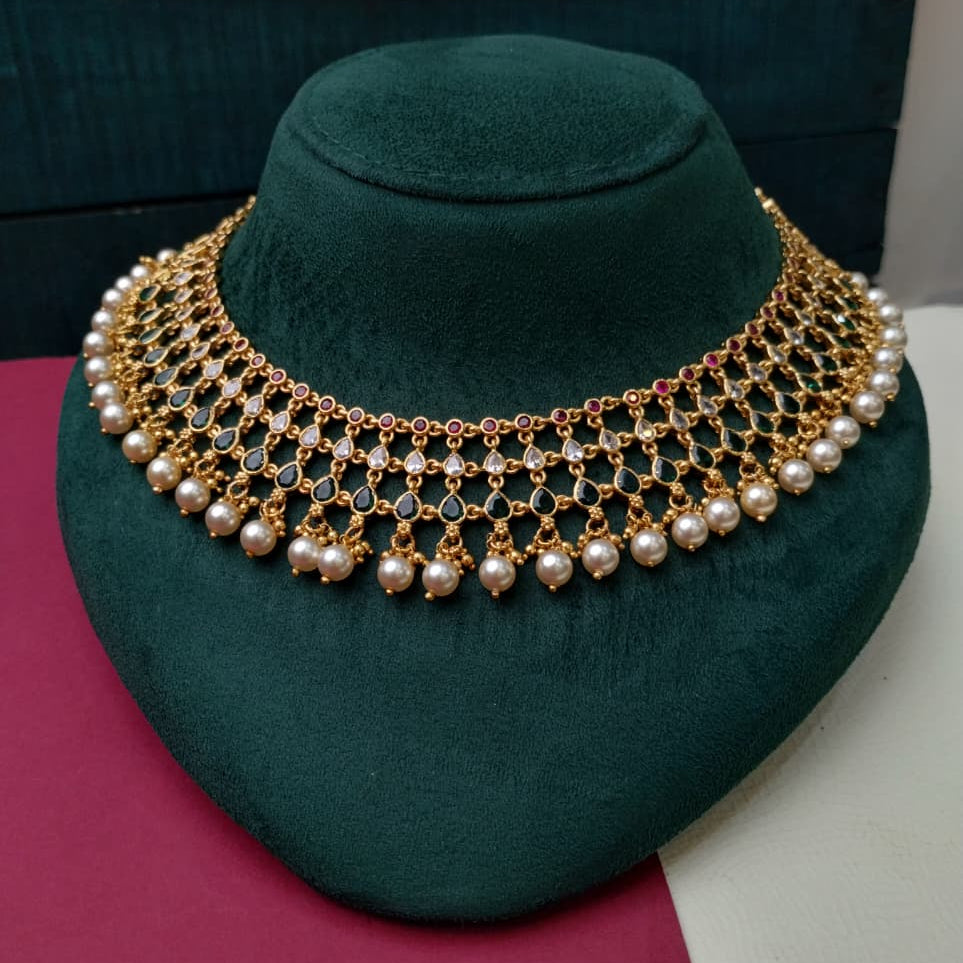 Silver 925  Necklace With Earring-2054