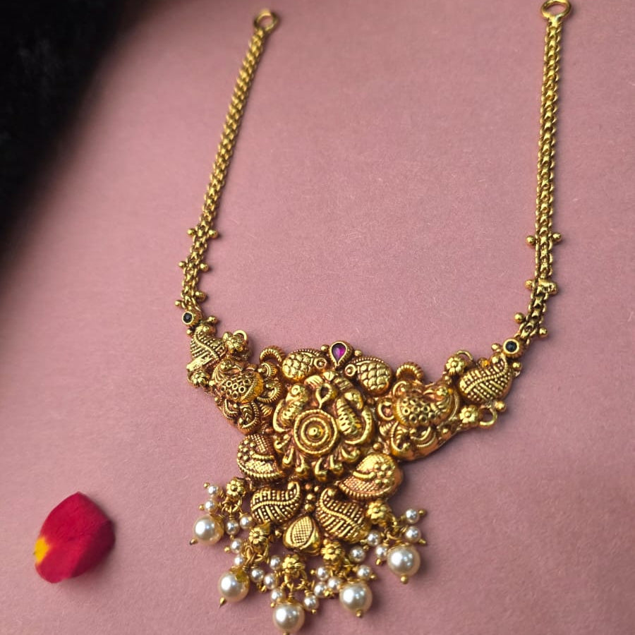 Silver 92.5 Nakshi Necklace - 0311