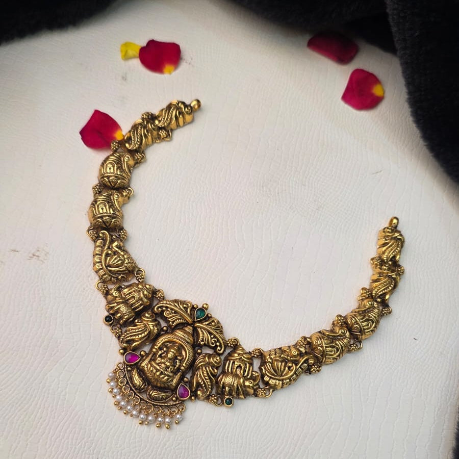 Made Of Pure Silver 92.5 Nakshi Necklace - 0302