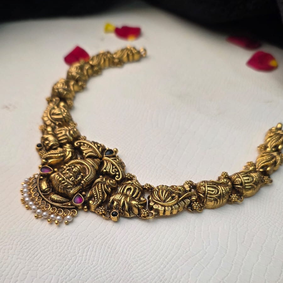 Made Of Pure Silver 92.5 Nakshi Necklace - 0302