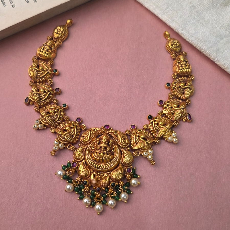 Made Of Pure Silver 925 Nakshi Necklace - 0301