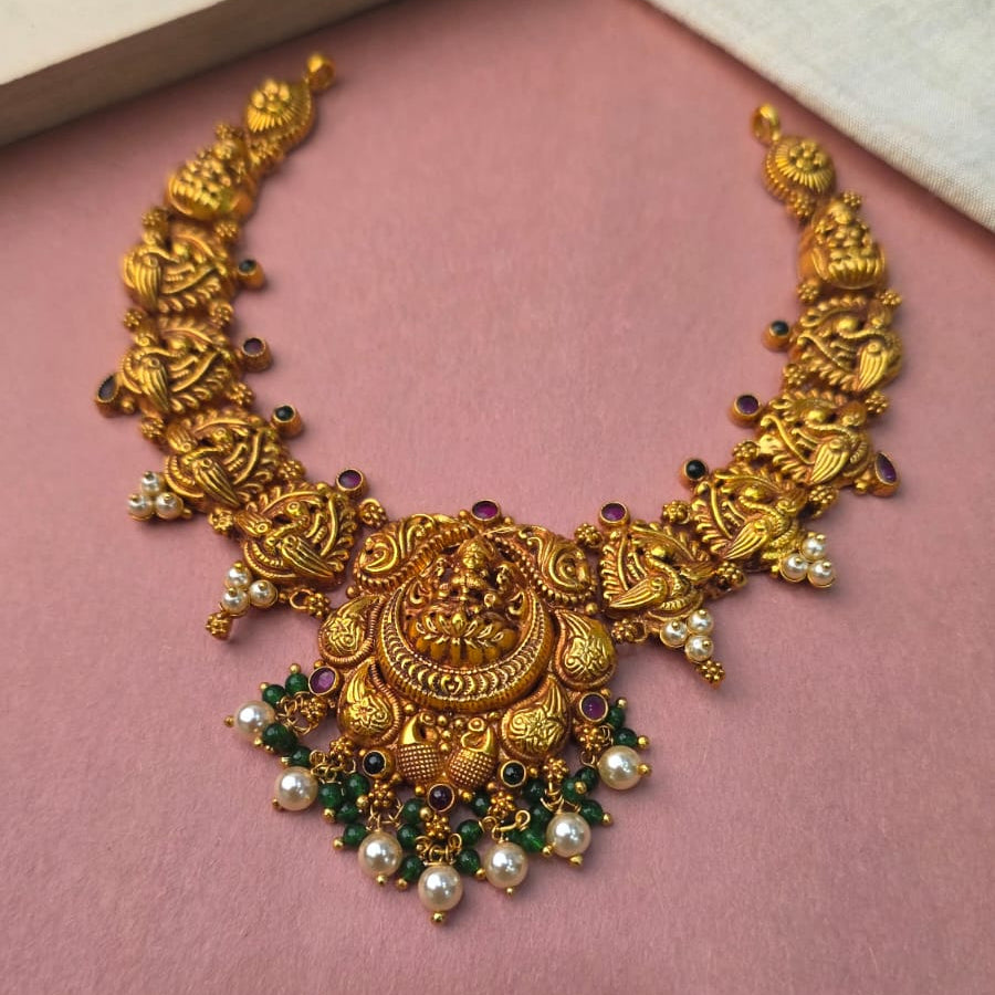 Made Of Pure Silver 925 Nakshi Necklace - 0301
