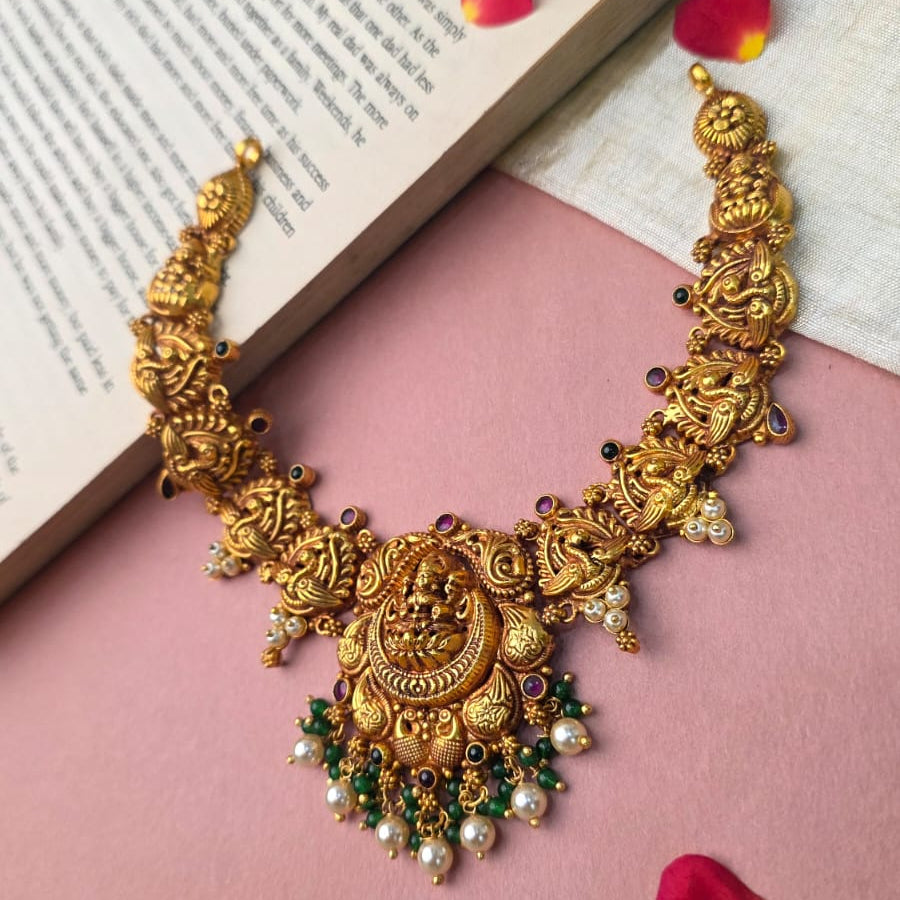 Made Of Pure Silver 925 Nakshi Necklace - 0301