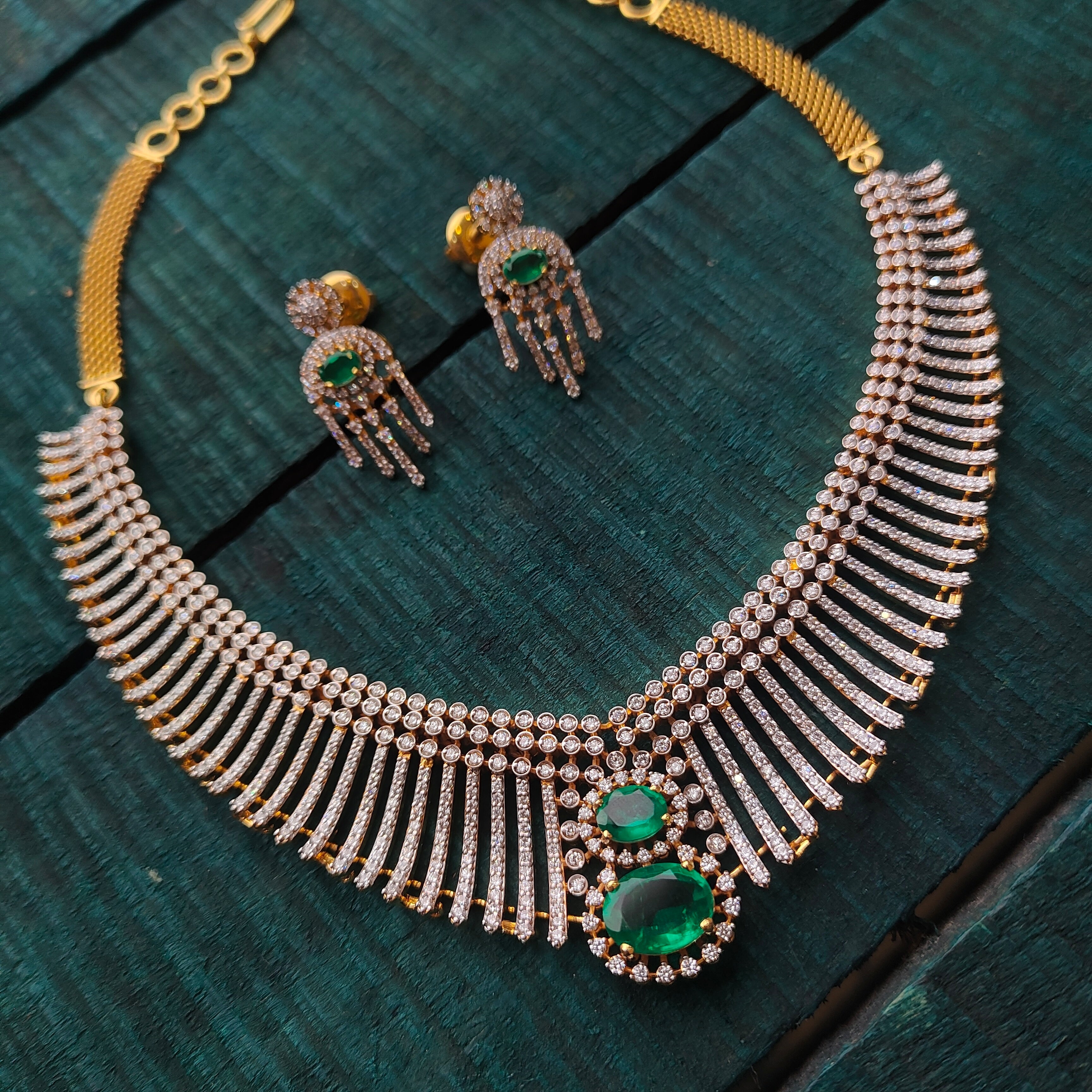 Kerala Style Theia Silver Necklace with Earring - 0198 - BCOS Its Silver