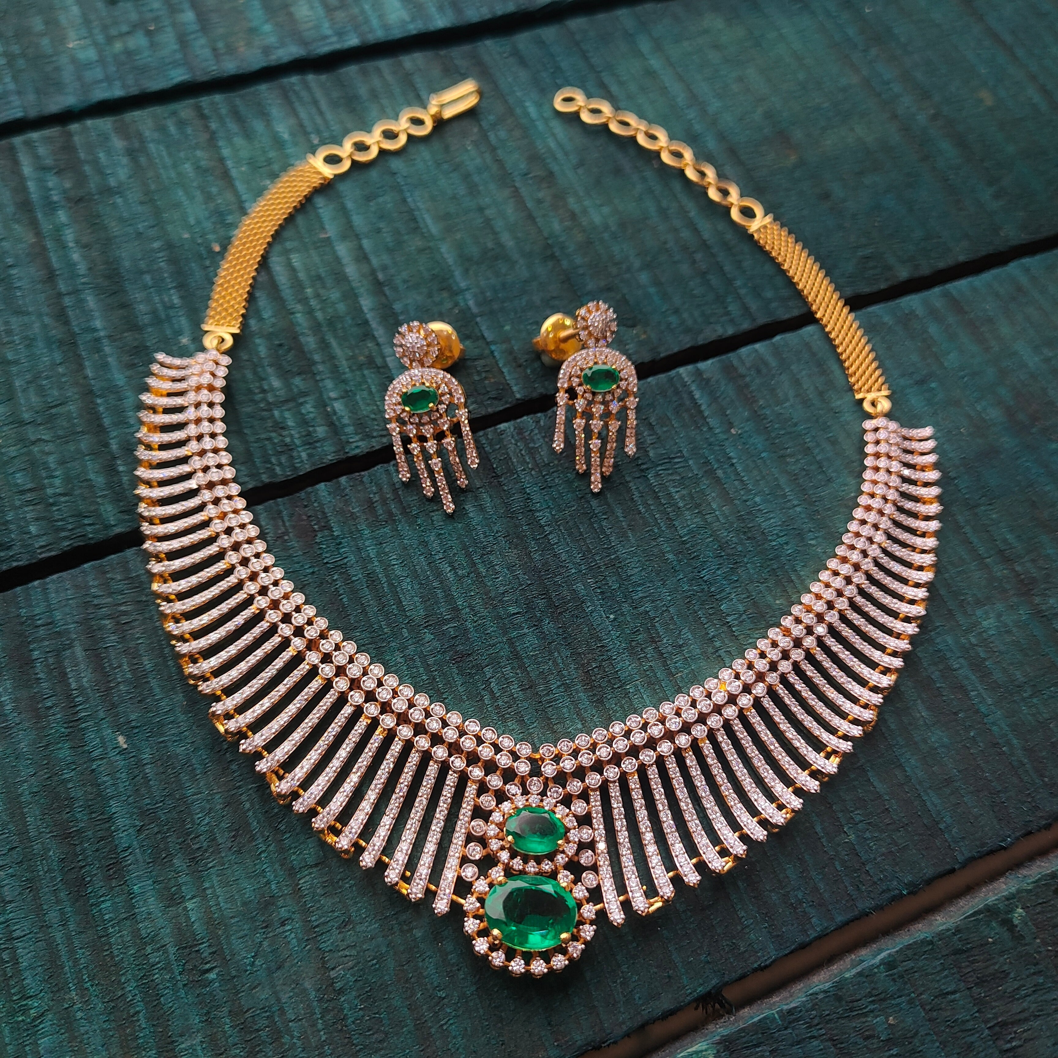 Kerala Style Theia Silver Necklace with Earring - 0198 - BCOS Its Silver
