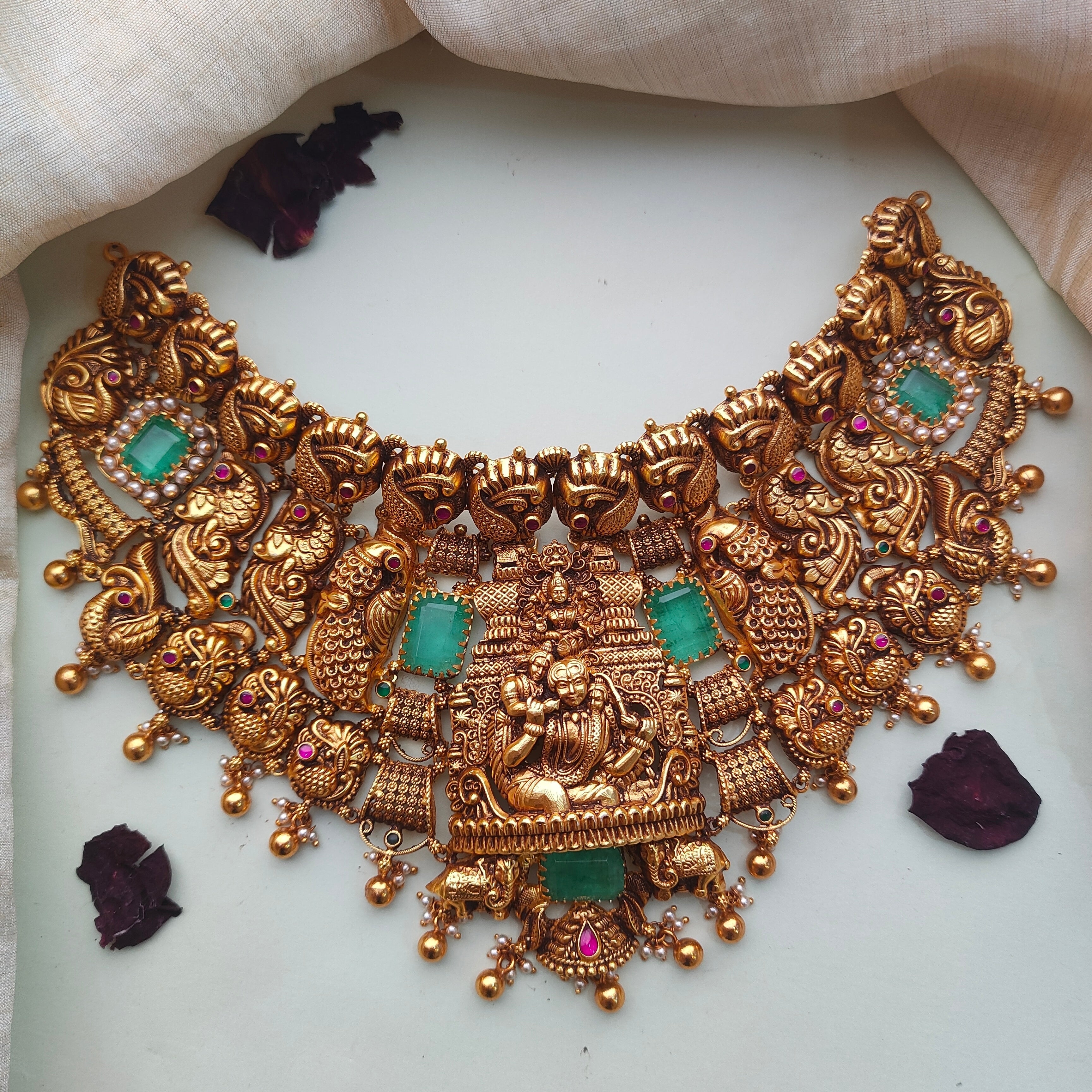 Lakshmi Silver High Neck Choker - 0069 - BCOS Its Silver