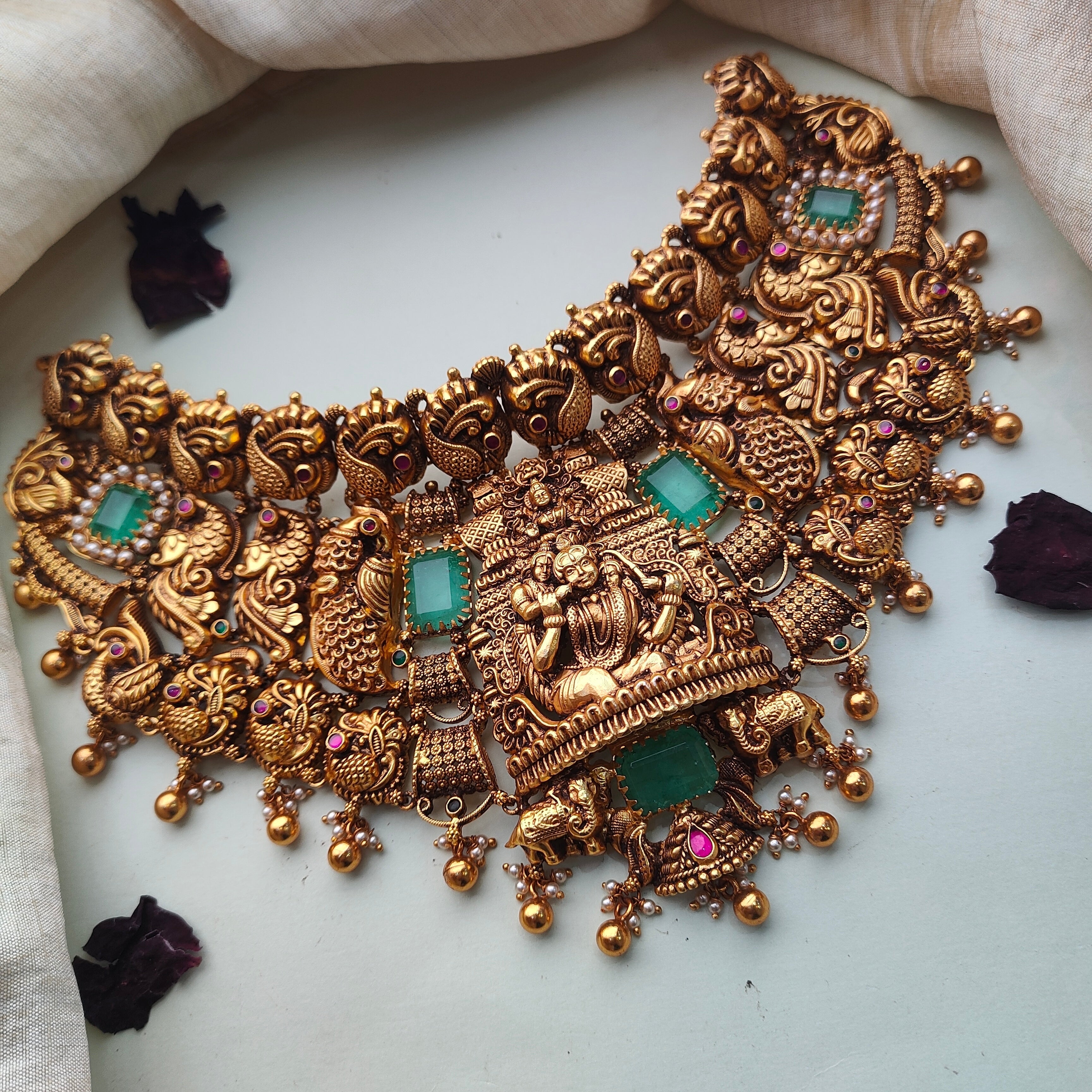 Lakshmi Silver High Neck Choker - 0069 - BCOS Its Silver