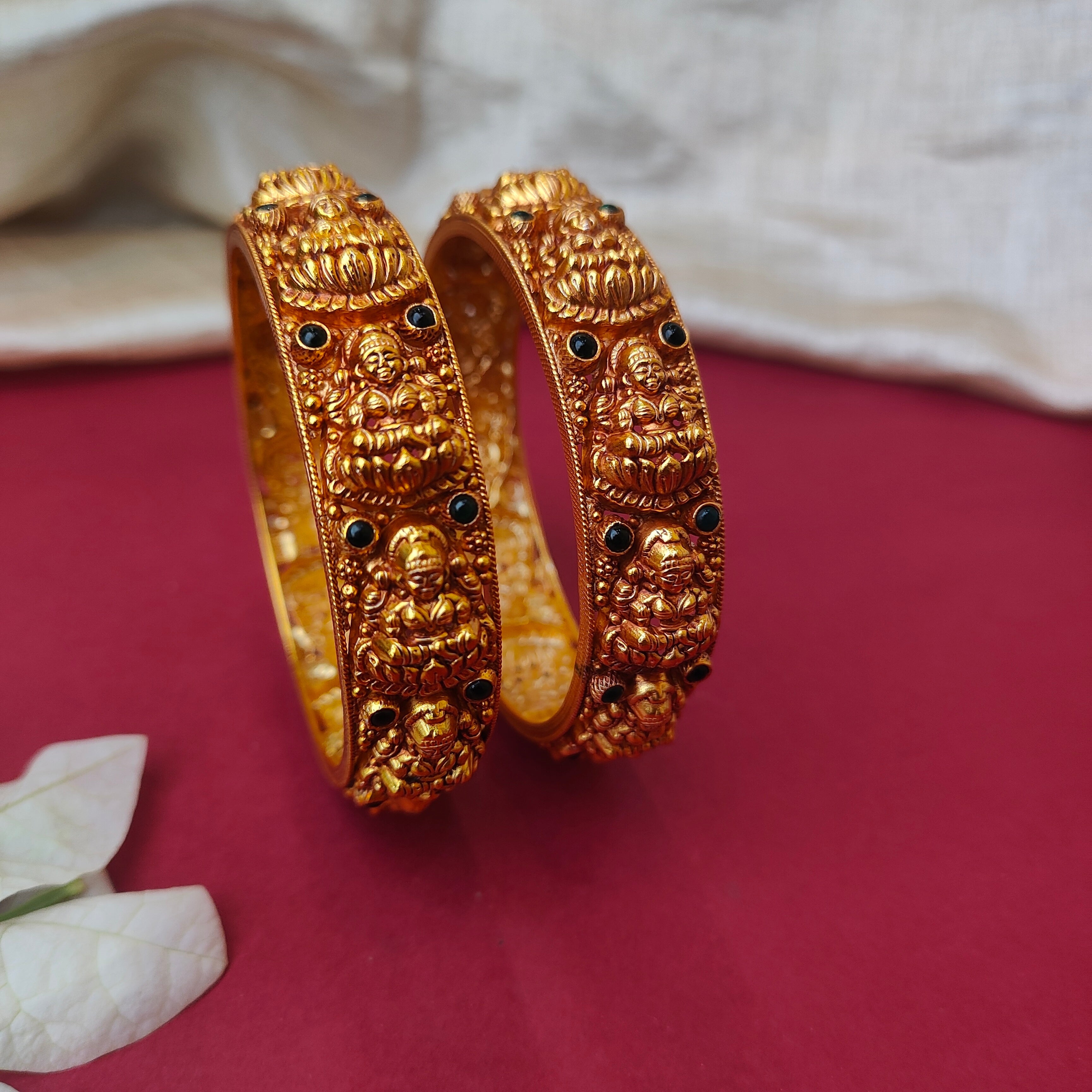Ma Lakshmi Nakshi Silver Bangle - 0025 (2.4 Pair) - BCOS Its Silver