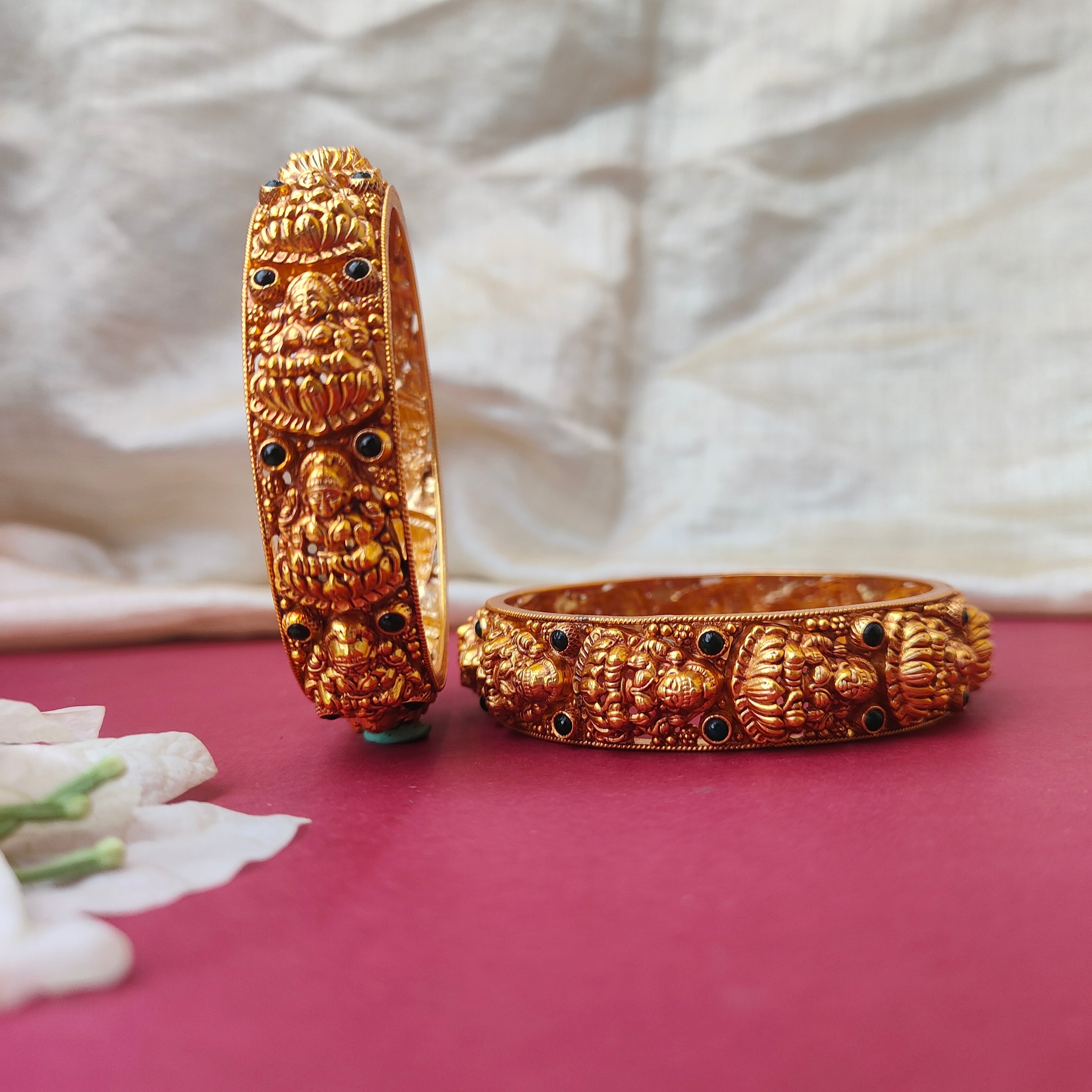 Ma Lakshmi Nakshi Silver Bangle - 0025 (2.4 Pair) - BCOS Its Silver