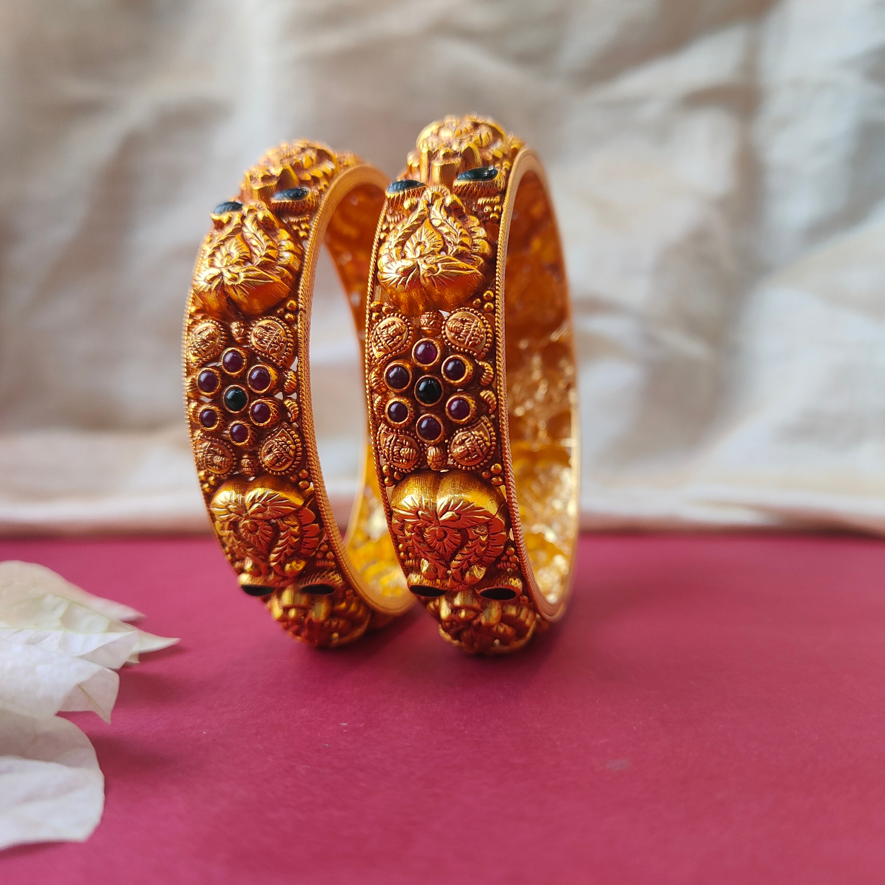 Mango Lakshmi Silver Nakshi Bangle - 0026 (2.6 Pair) - BCOS Its Silver