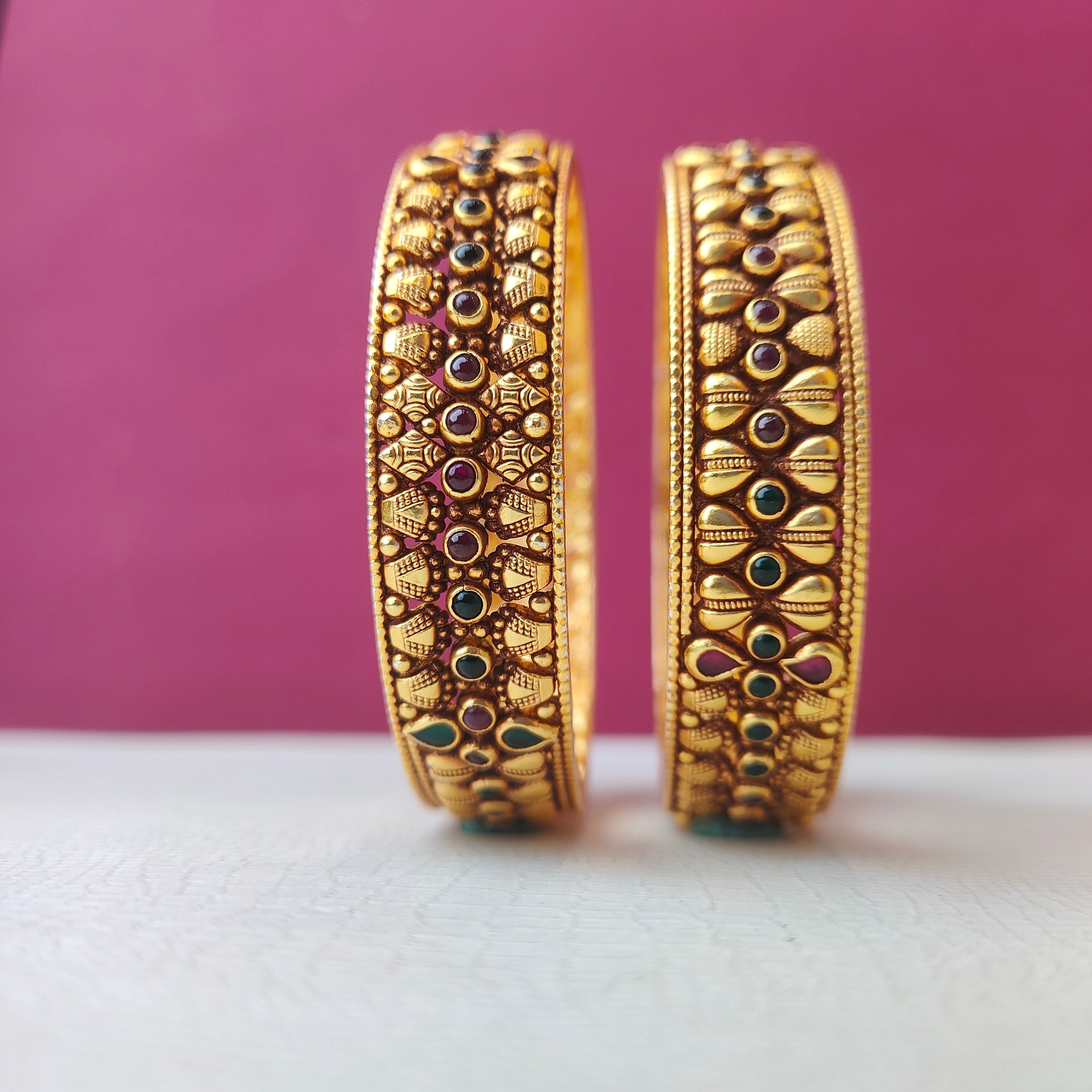 925 Silver Nakshi Bangle-2923- size -2.5