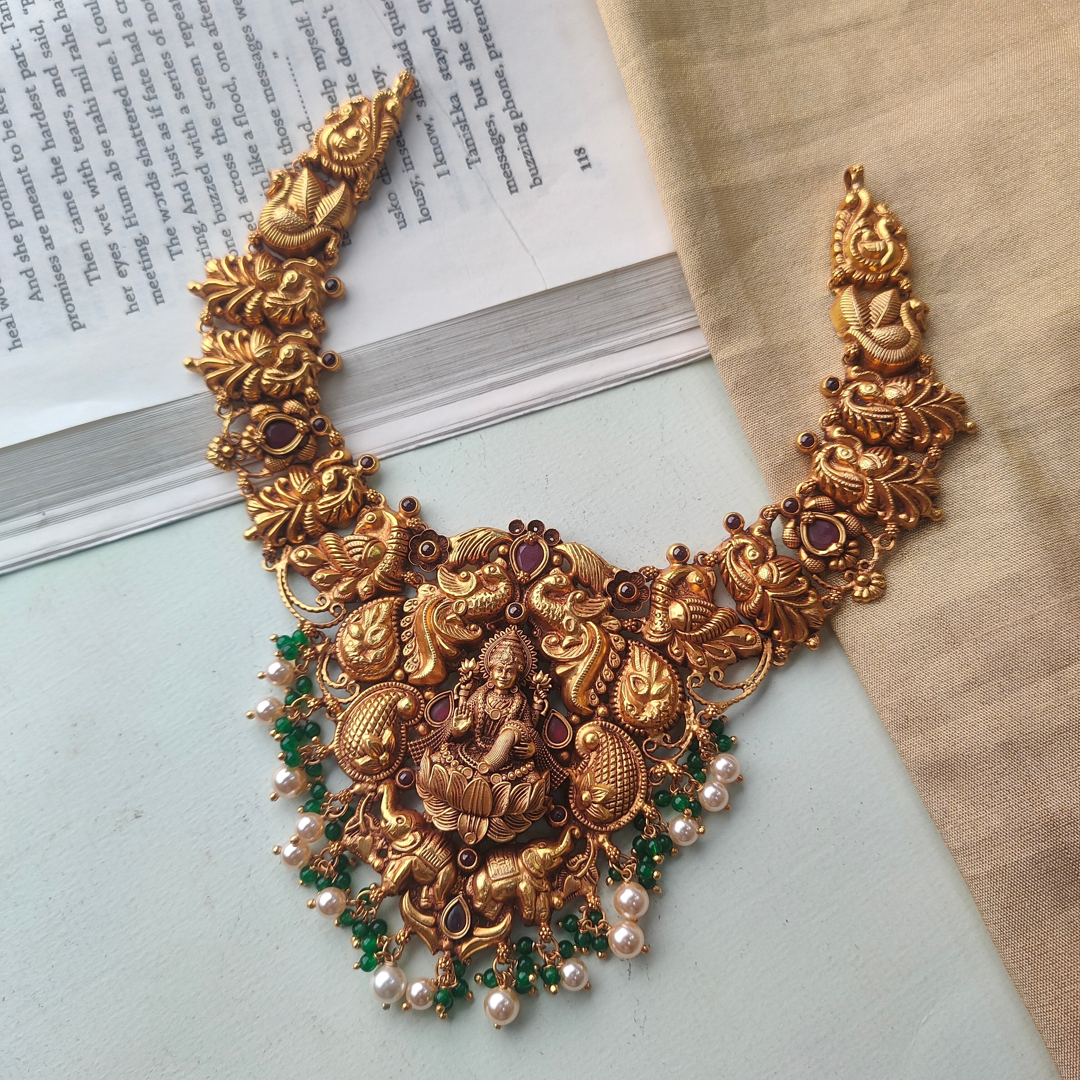 Samudra Silver Nakshi Necklace - 0035 - BCOS Its Silver