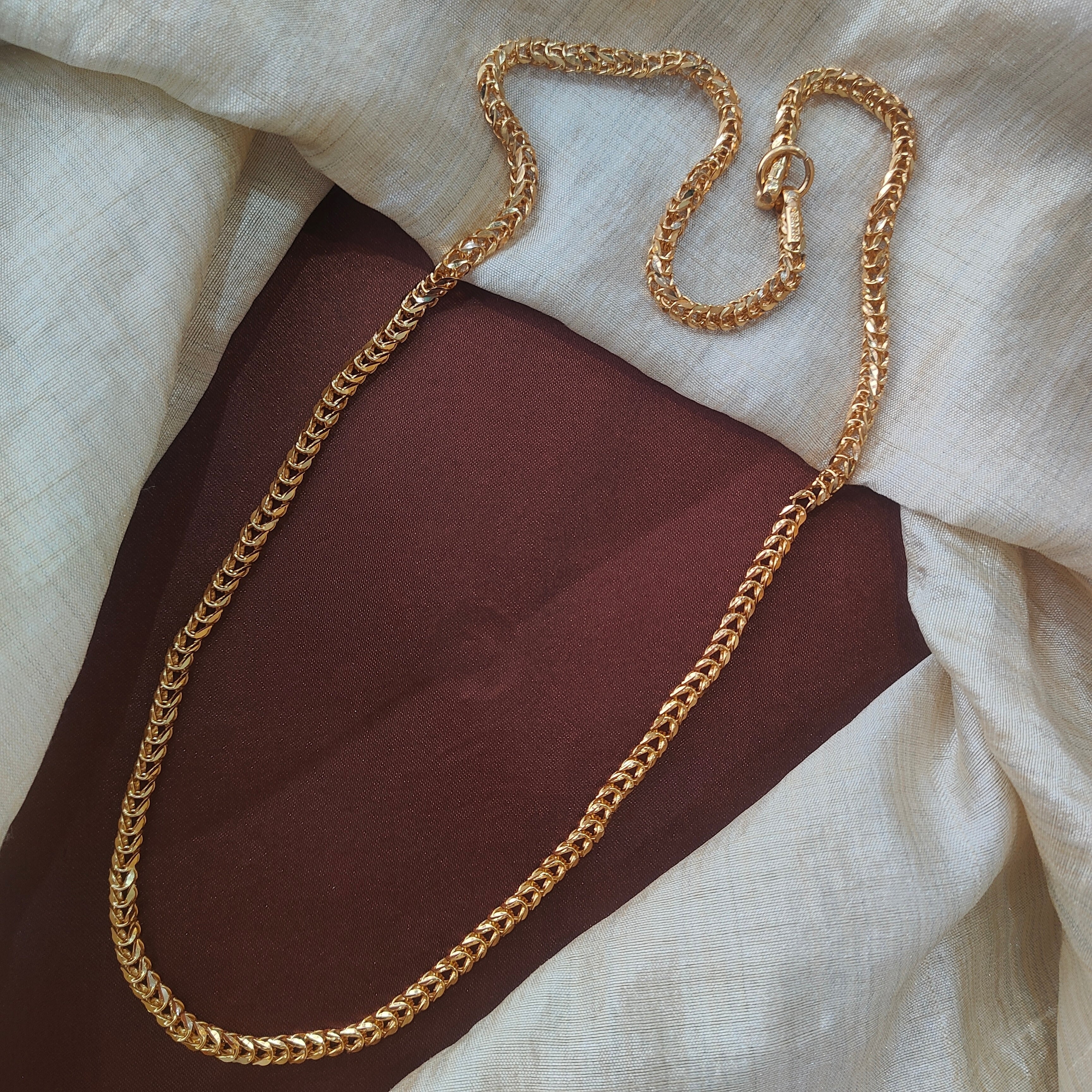 Silver 92.5 Gold plated Chain - 0052 - BCOS Its Silver