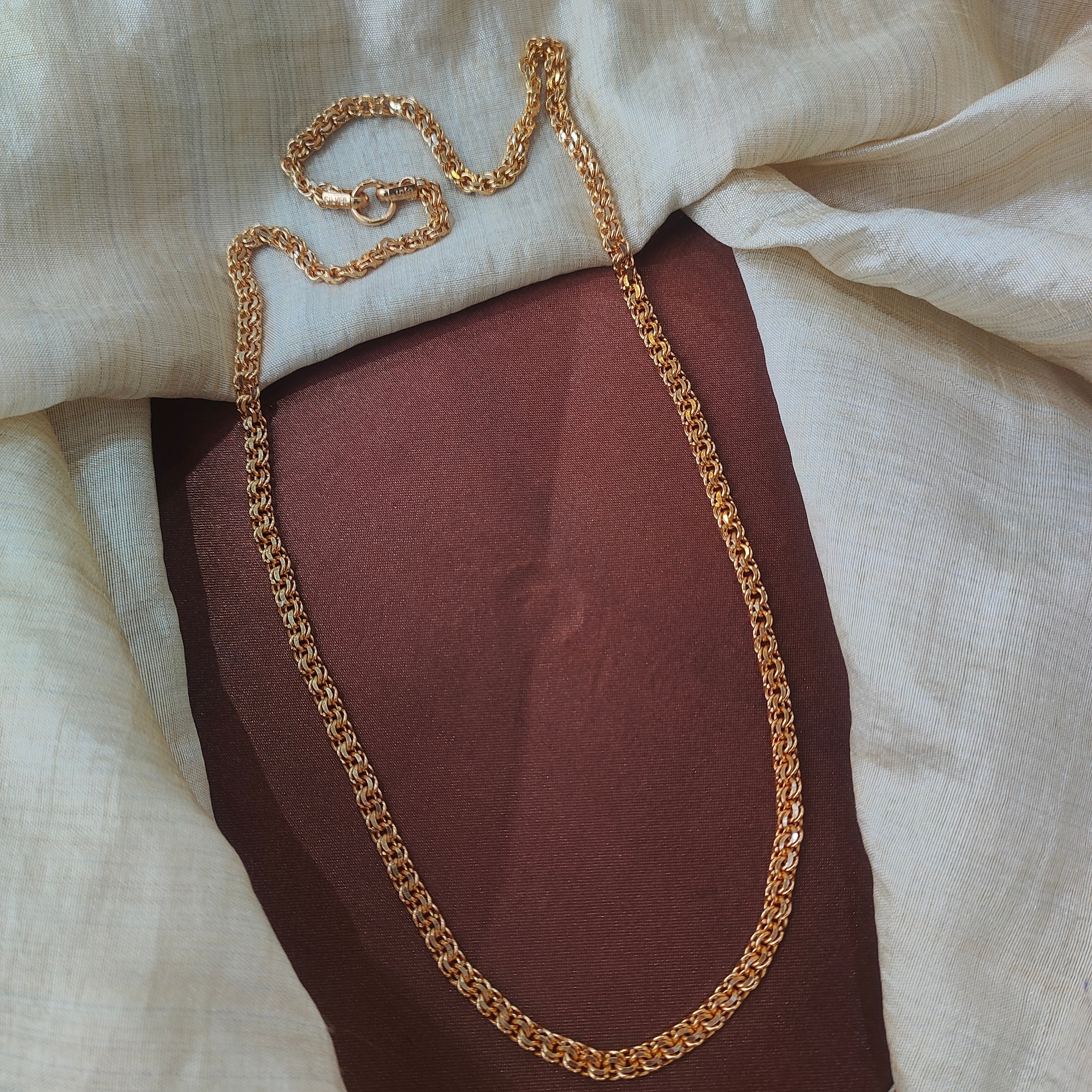 Silver 92.5 Gold plated Chain - 0052 - BCOS Its Silver