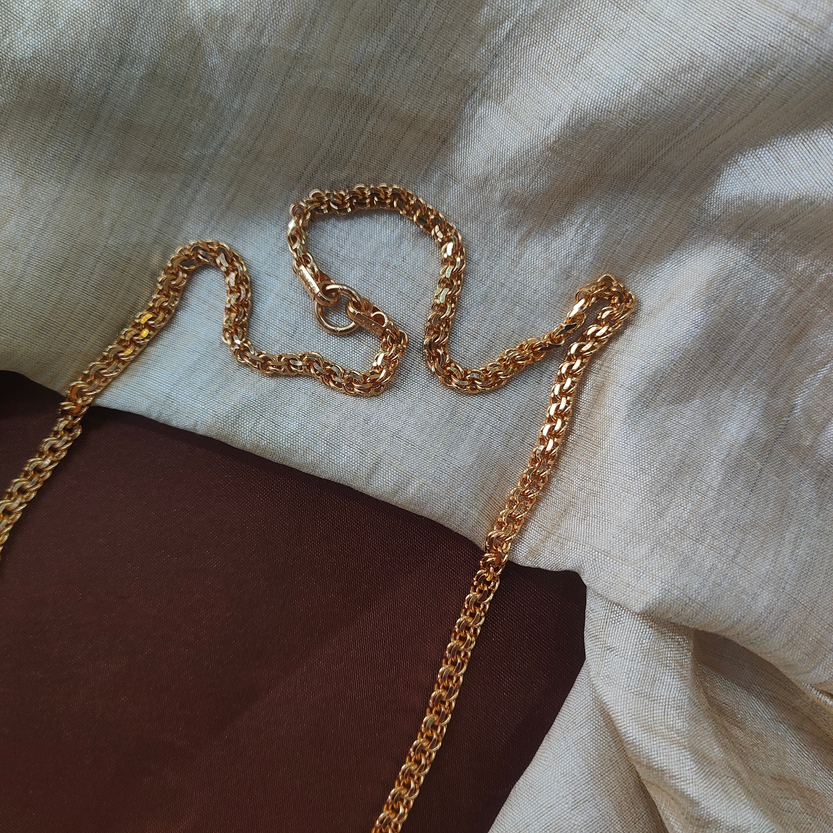 Silver 92.5 Gold plated Chain - 0052 - BCOS Its Silver