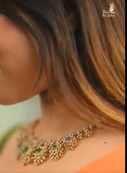Theia Diamond Look Necklace - 0135 - BCOS Its Silver