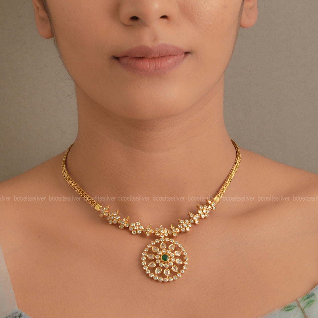 GOLD PLATED NECKPIECE - 1456 - MADE TO ORDER