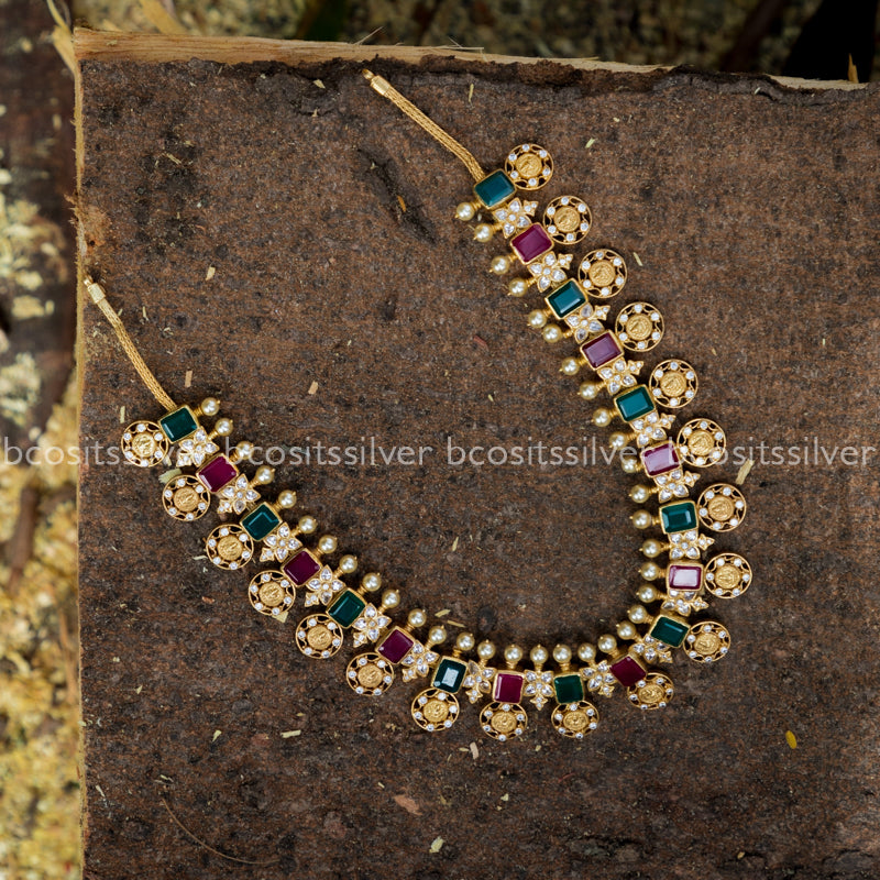 Gold Plated Coin Necklace - 851
