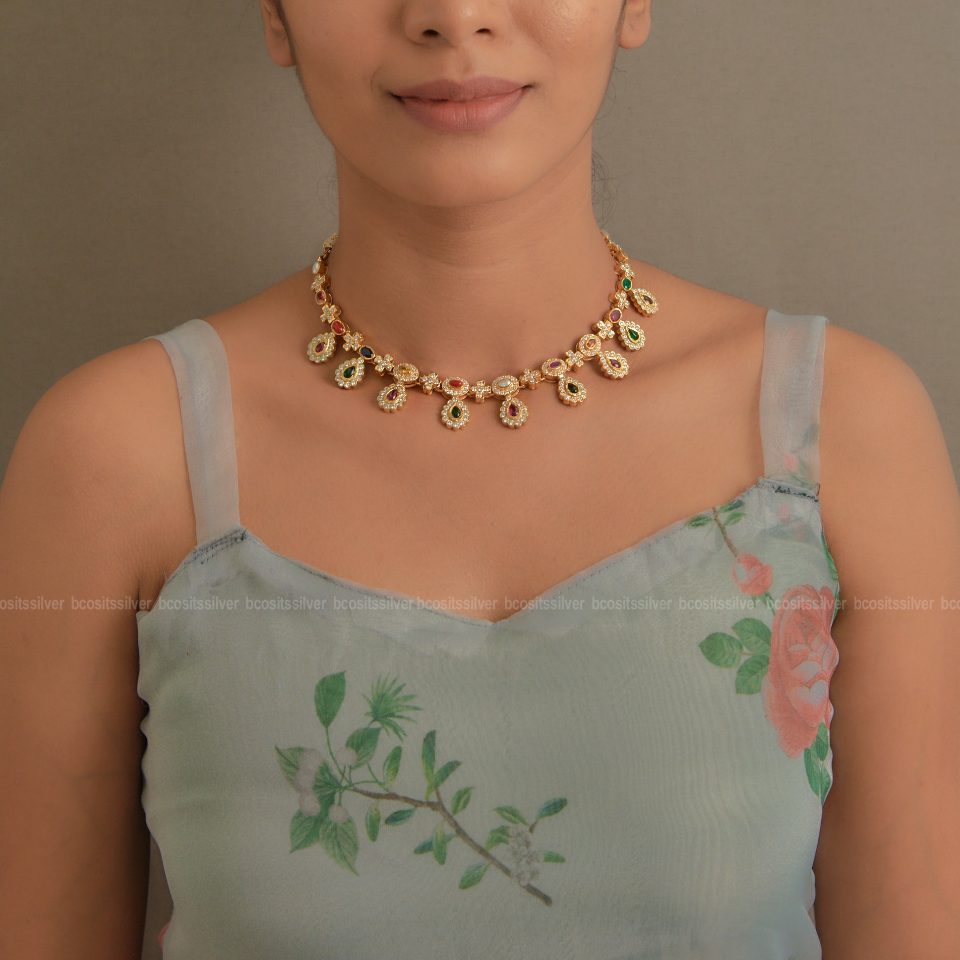 925 Silver Navaratri Neckpiece - 1437