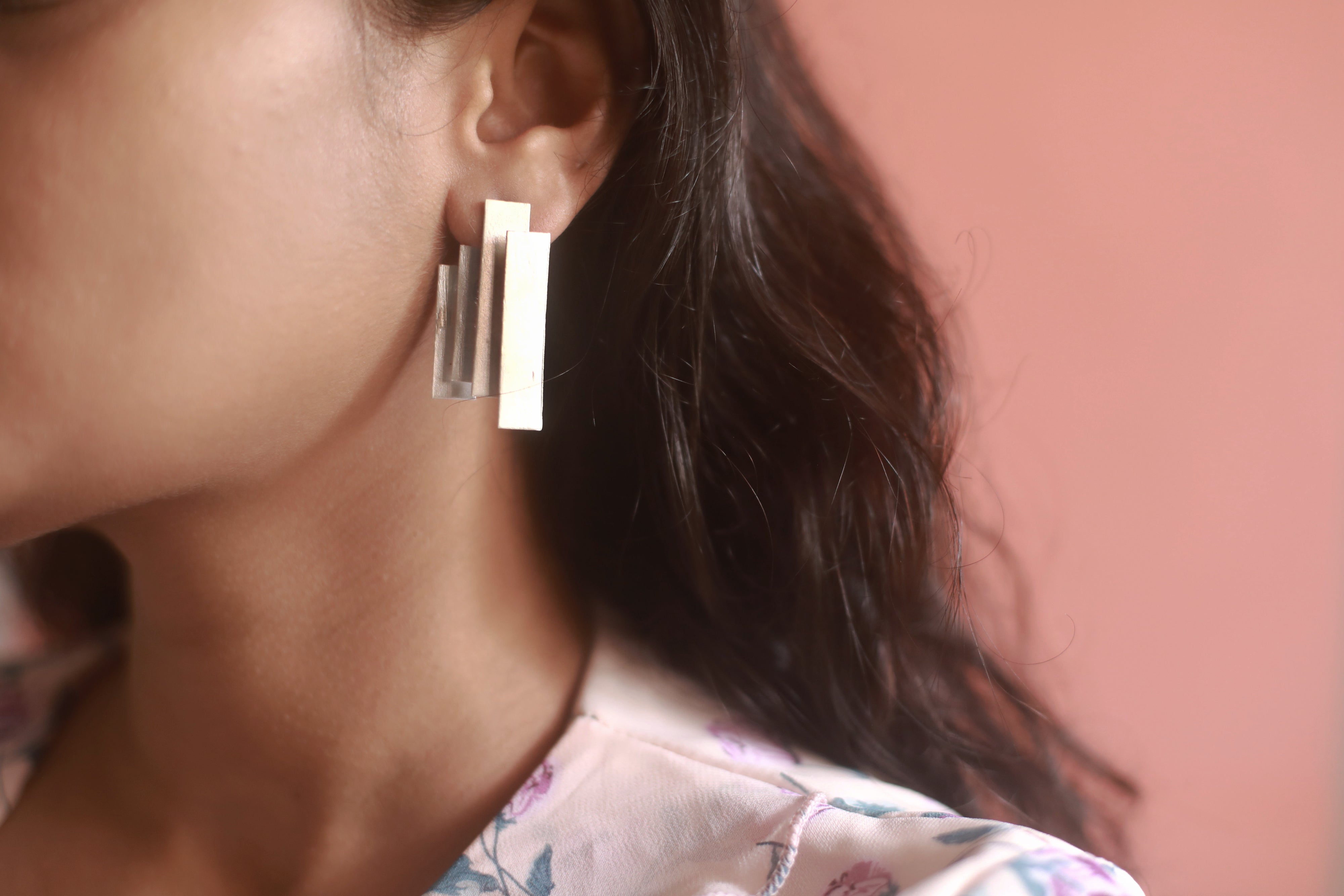 925 Silver Oxidized Hola Dola Trendy Stud - 203