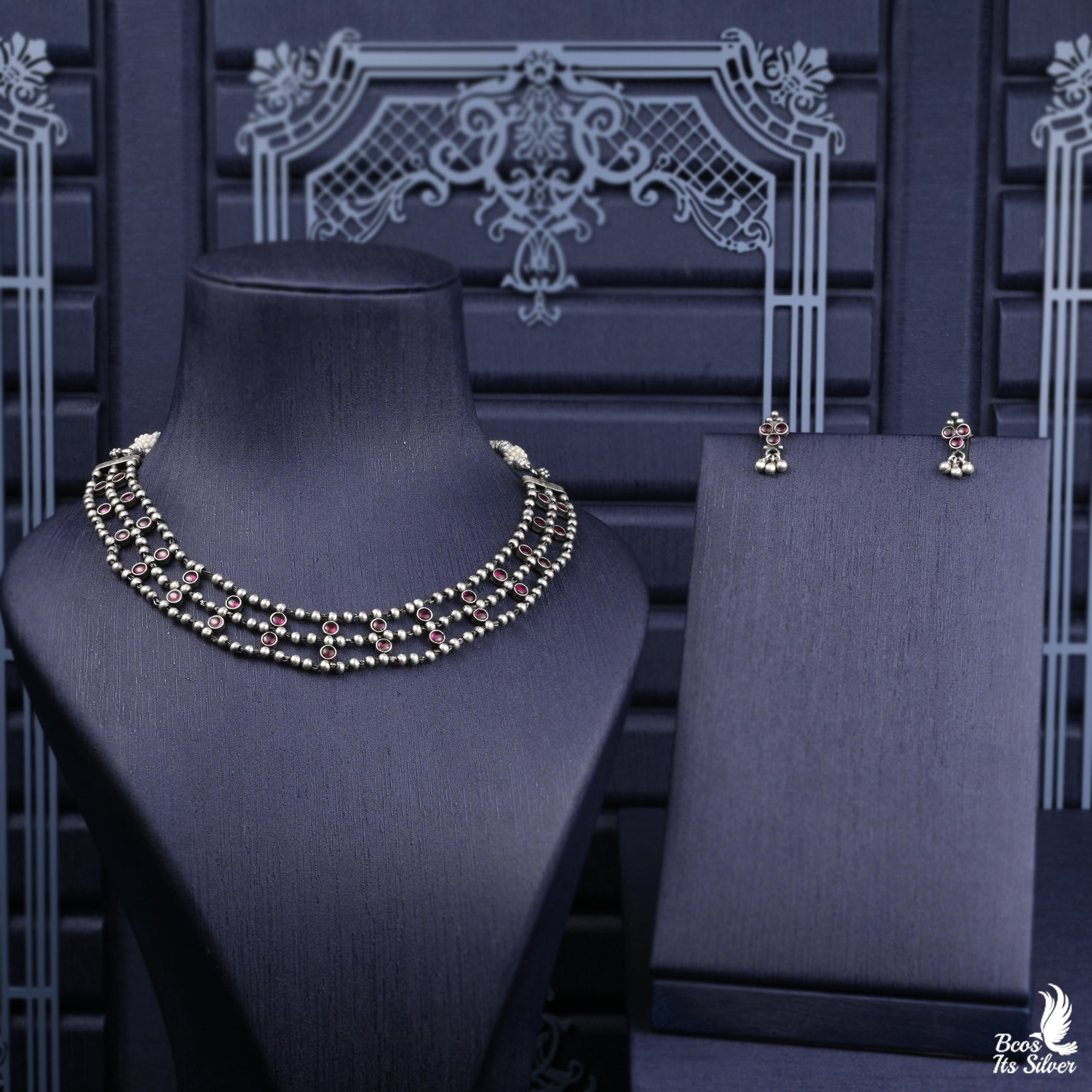 925 Silver Oxidized Neckpiece - 2365