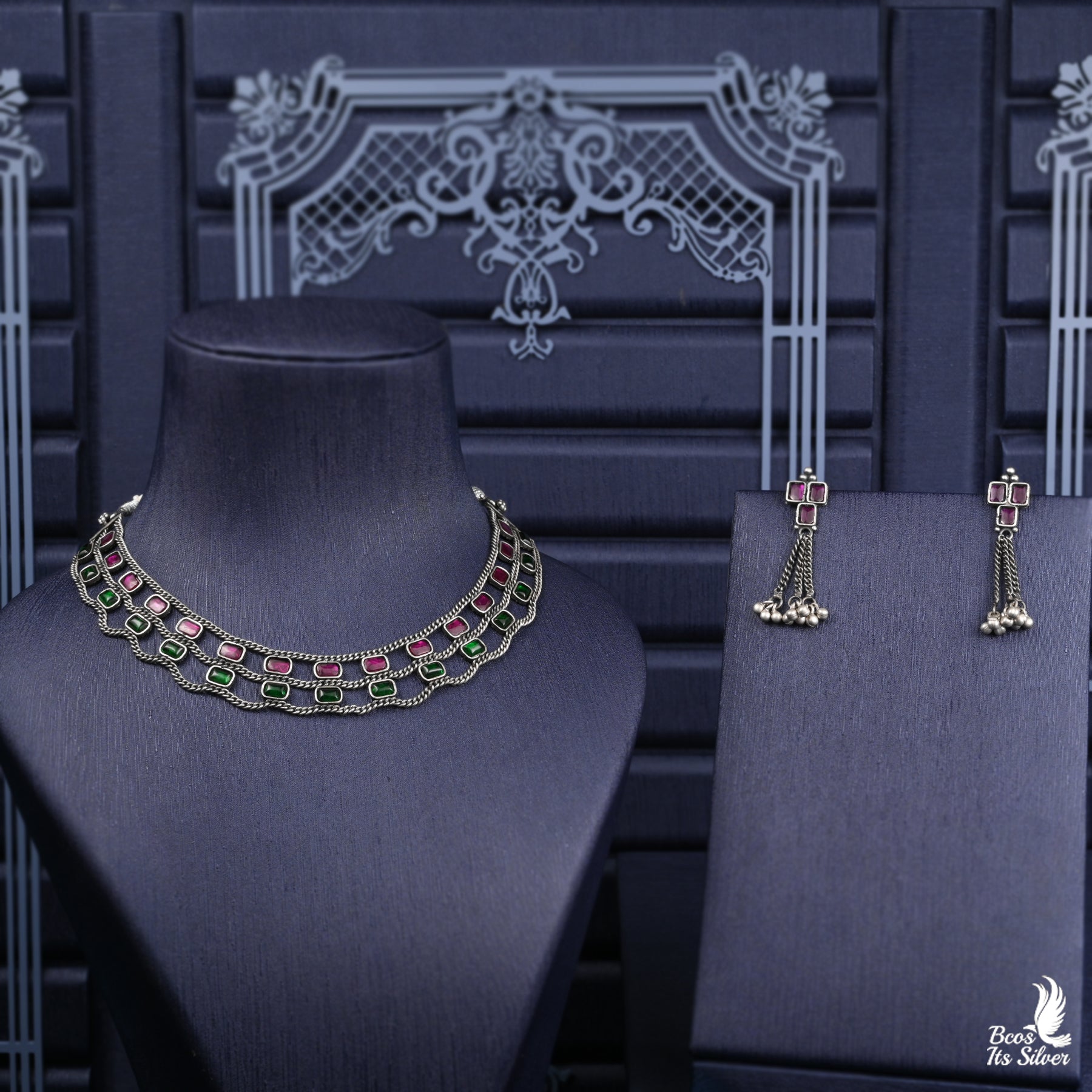925 Silver Oxidized Neckpiece - 2366