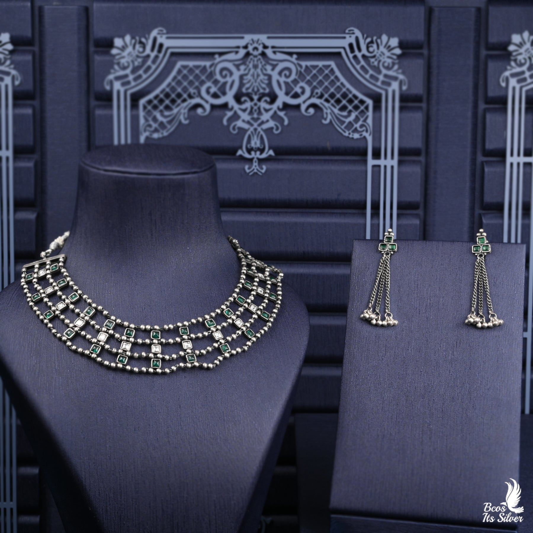925 Silver Oxidized Neckpiece - 2367