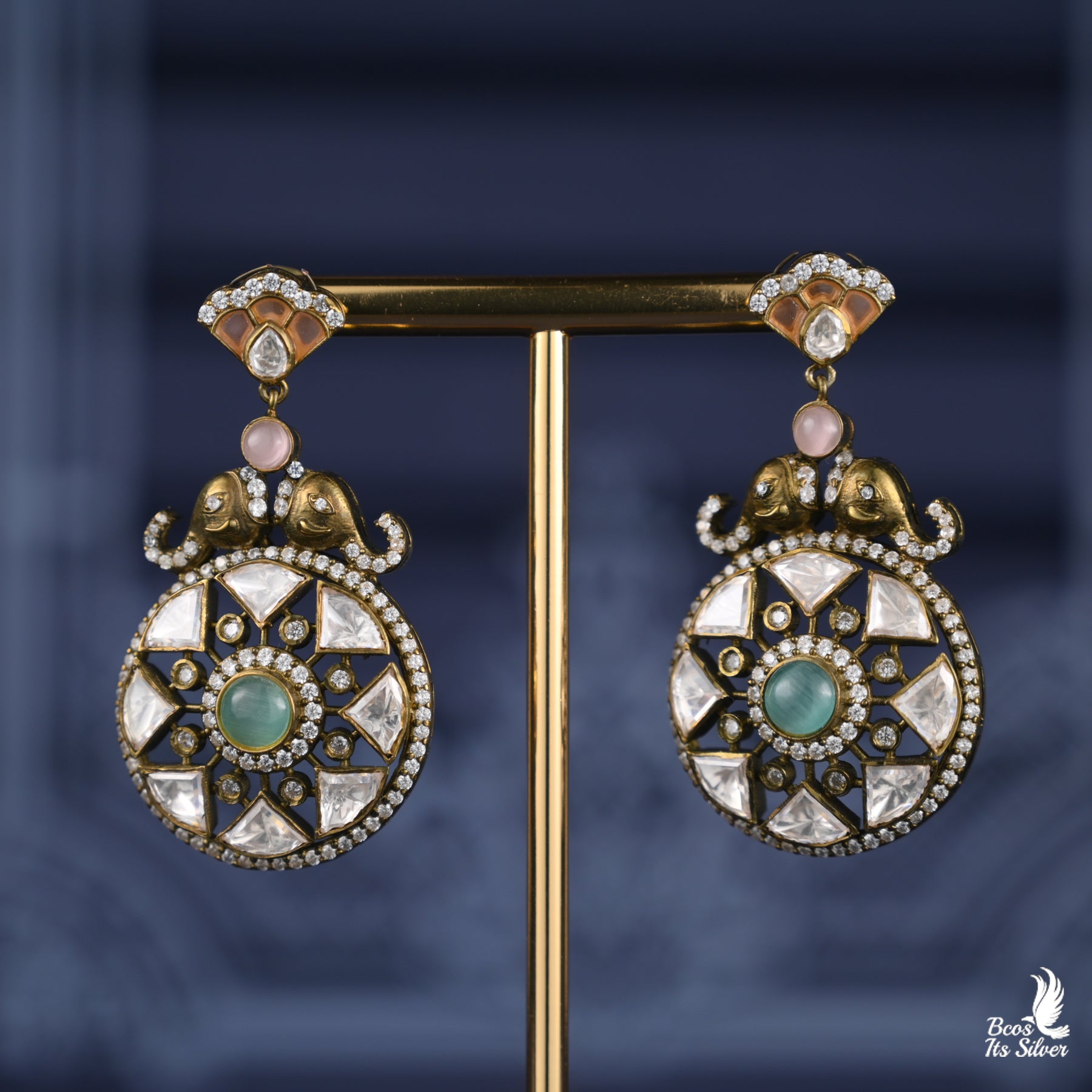 925 Silver Victorian Earring - 2717