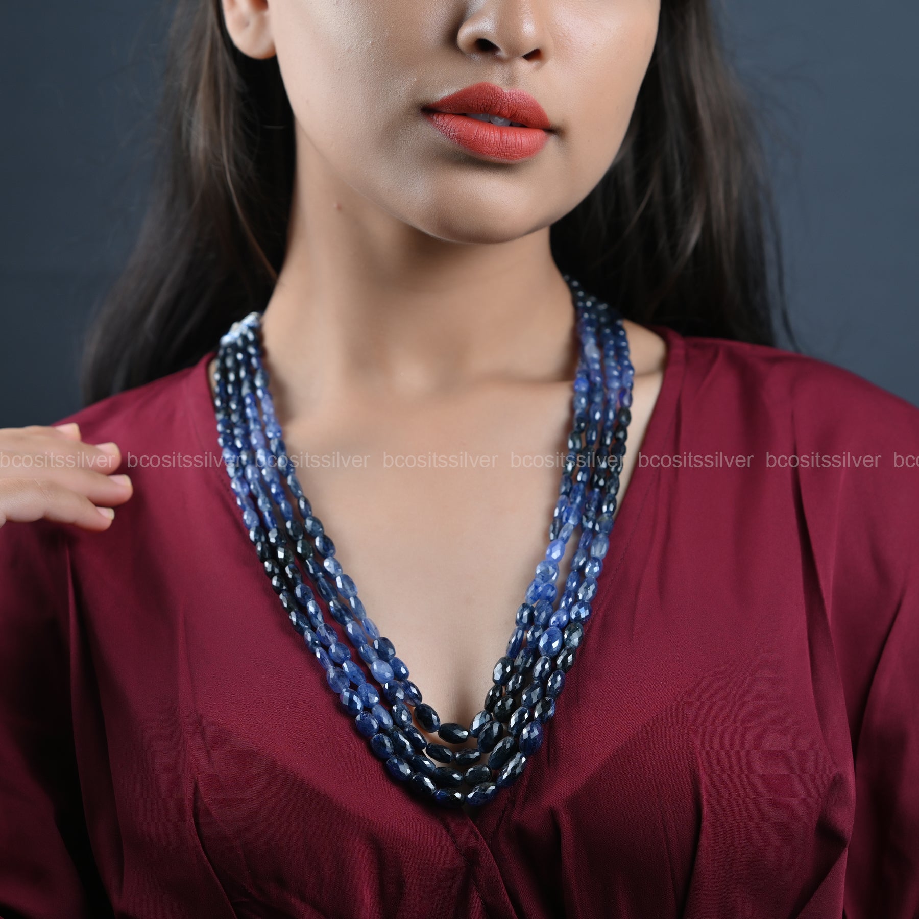 Blue Sapphire-  Semi Precious Beads - 5908