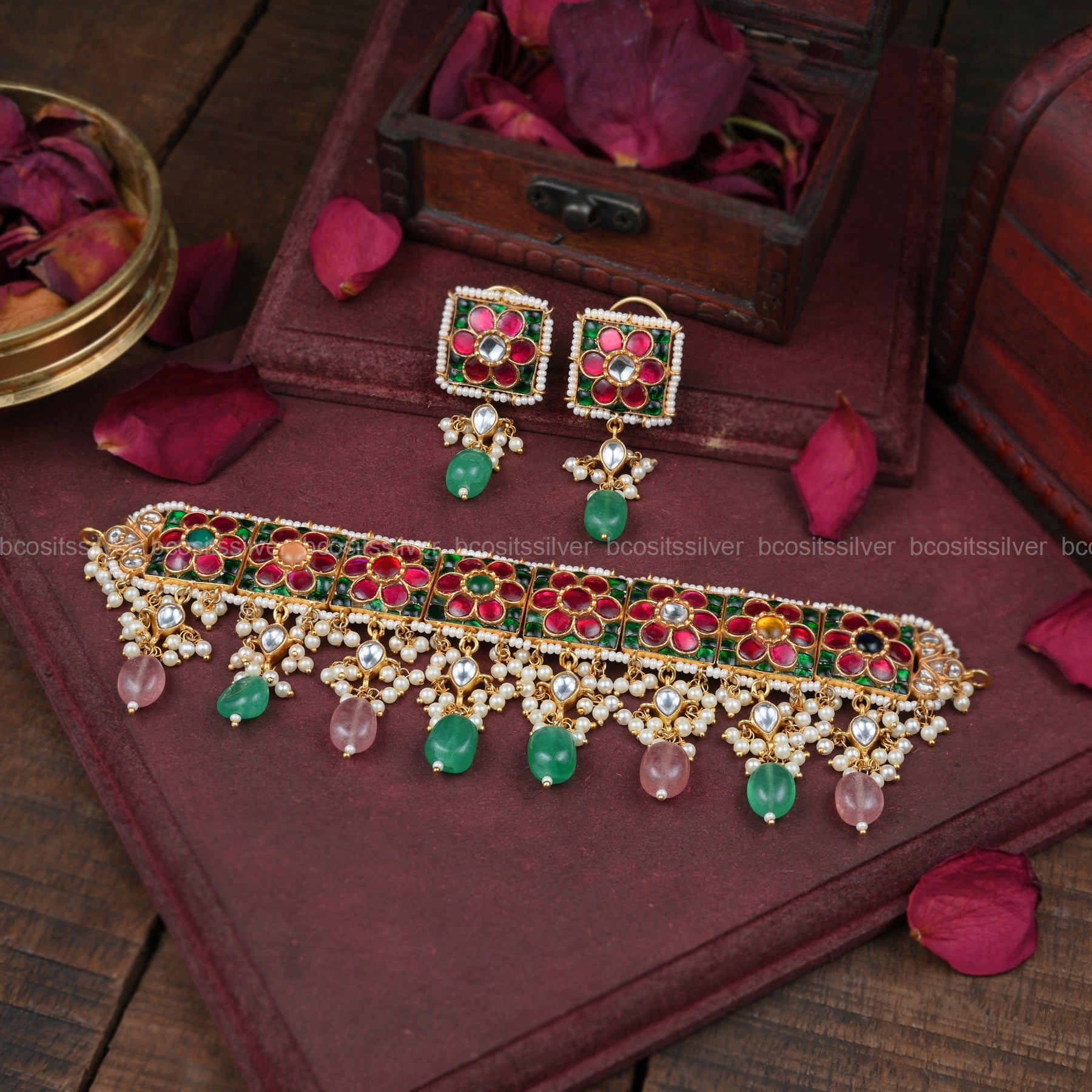 Gold Plated Kundan  Choker  - 5776