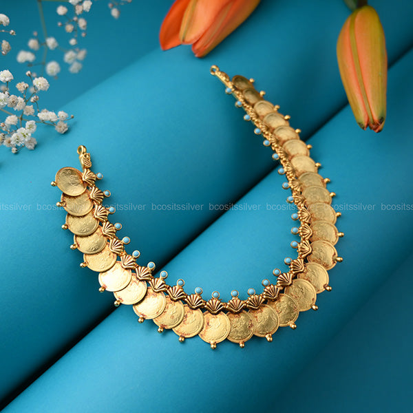 GOLD PLATED COIN NECKLACE - 4295