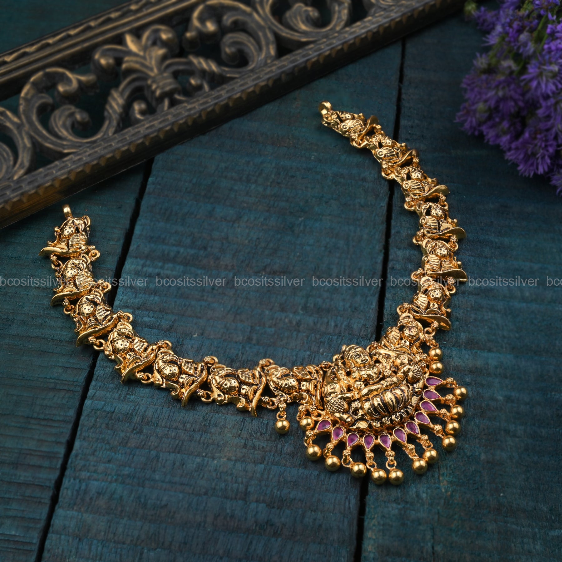 Gold Plated Peacock Necklace - 5835