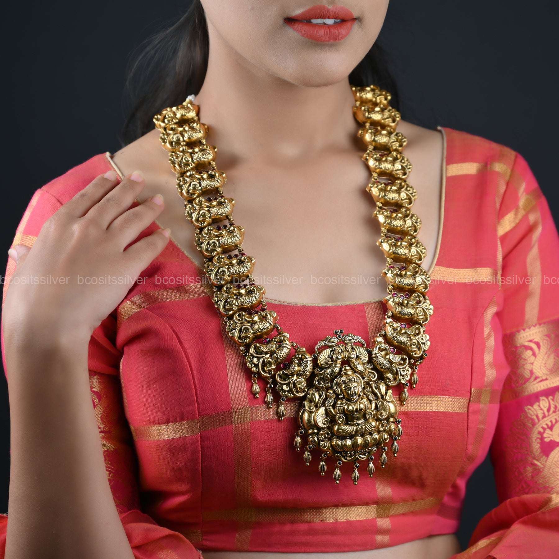 Gold Plated Navaratri Necklace - 8095