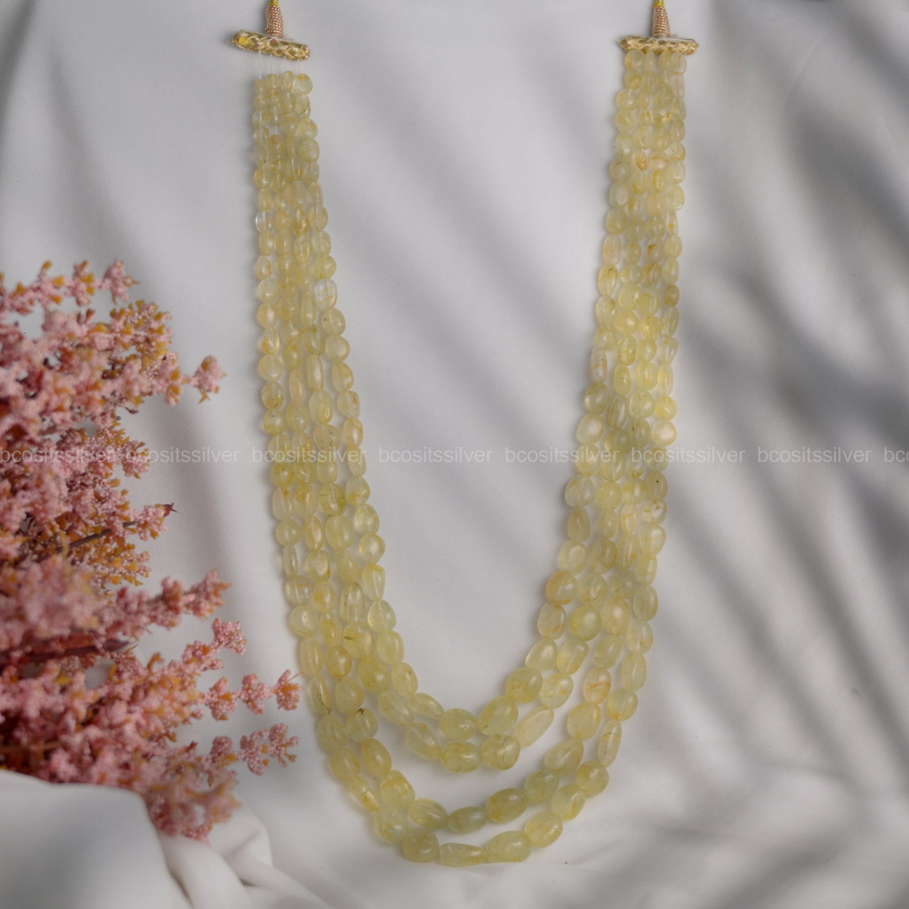 Yellow Barrier Semi Precious Beads Haram - 5910